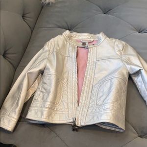 Silver faux leather jacket